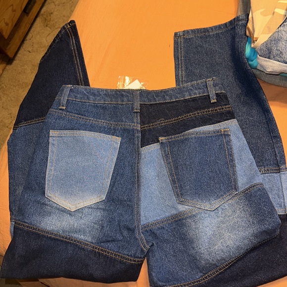 Adika Patchwork y2k Denim Jeans - Picture 6 of 7